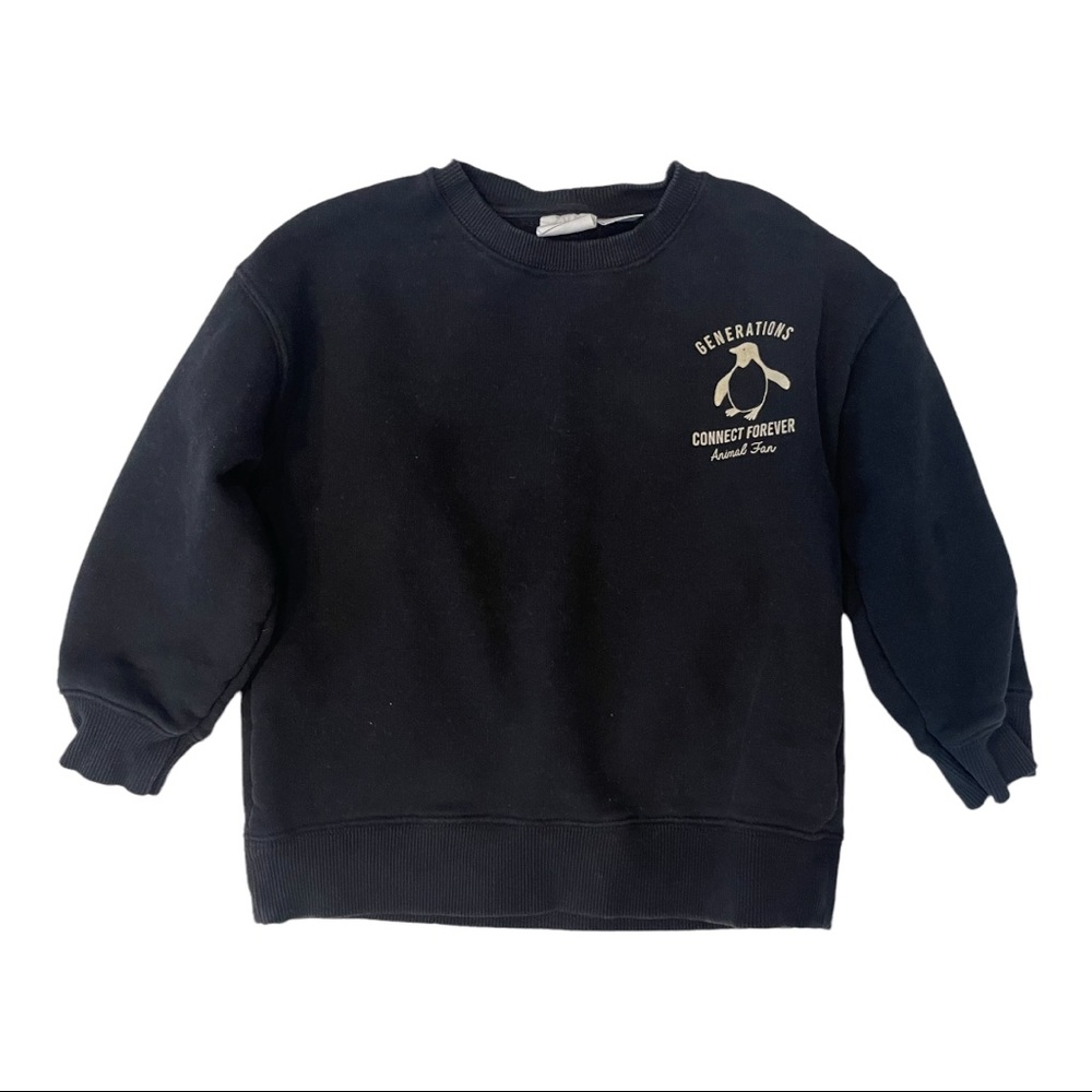 Zara Kids Toddler Black "Black Generations" Crew Neck Size 2-3Yrs Old